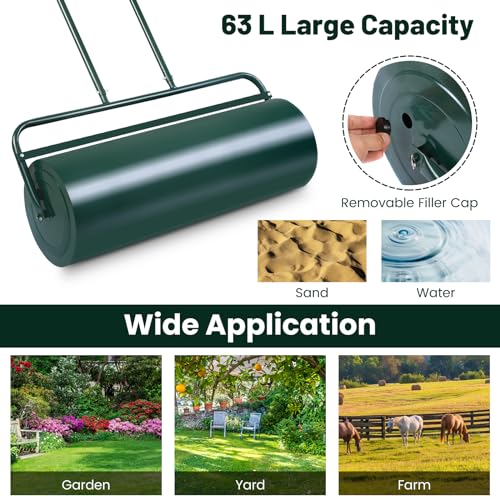 image for Lawn Roller, ARNOT 12x36-Inch, 63L/ 17 Gallons Heavy-Duty Push/Tow Beh