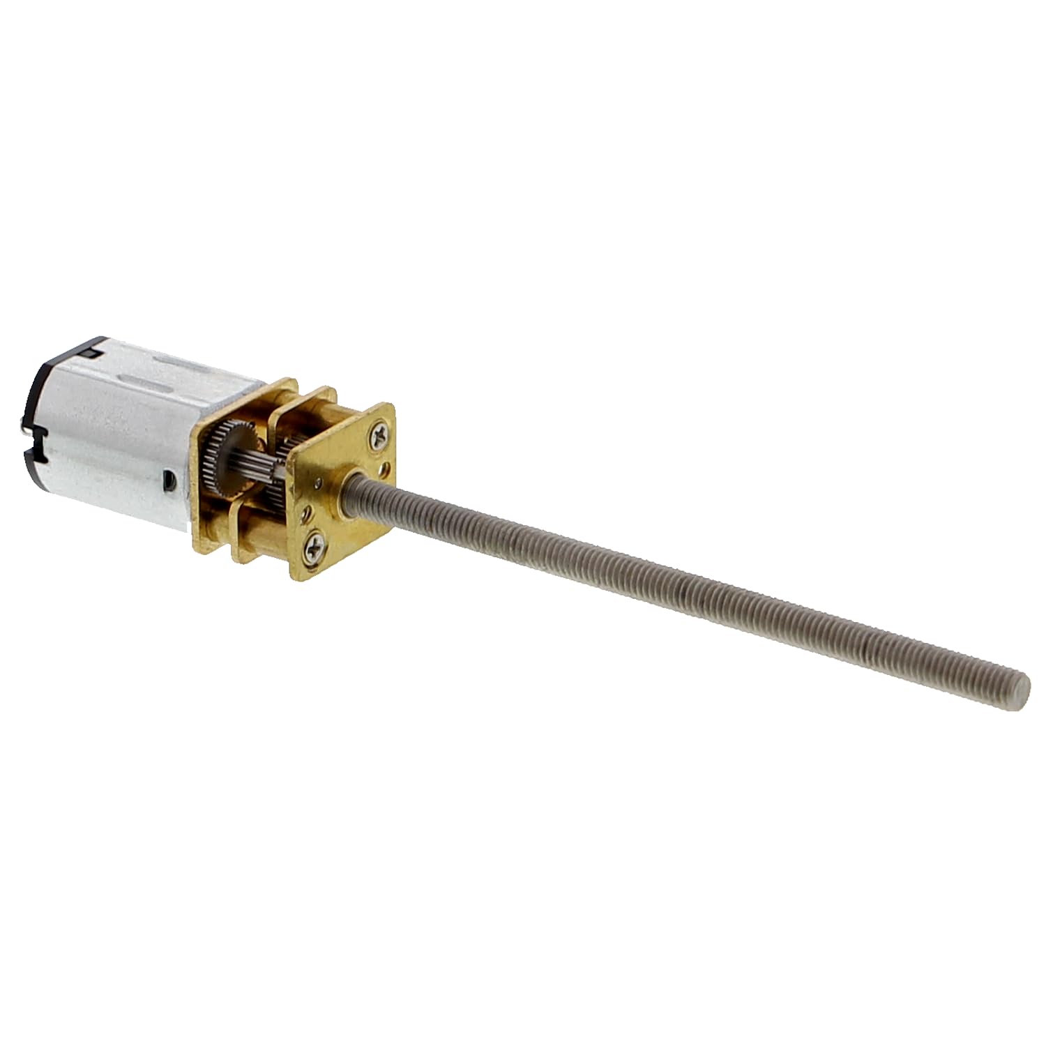 Funduino Mini Gear Motor with 55 mm Threaded Rod Model Building Motor Micro DC Motor N20 RC 3D Print 3V 6V 12V, 15 30 50 100 200 500 1000 RPM (3V 15RPM)