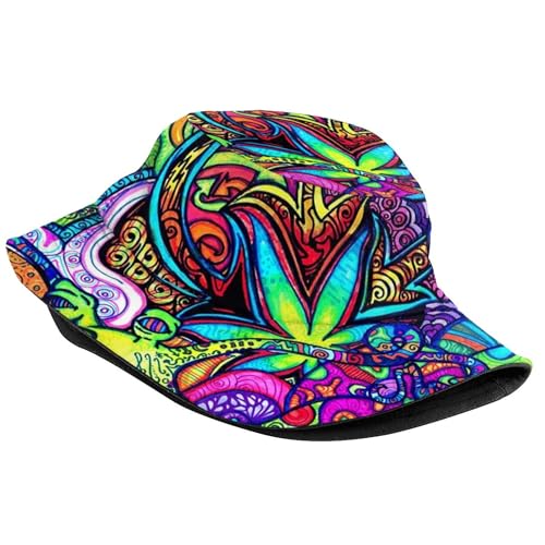 Image of Bucket Hat for Women Men, Fashion Print Outdoor Beach Hat Packable Sun Cap for Travel Hiking