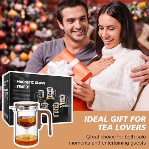 Enchanti Tea Pot, Glass Teapot with Infuser,Magnetic Loose Leaf Tea Steeper - image 7