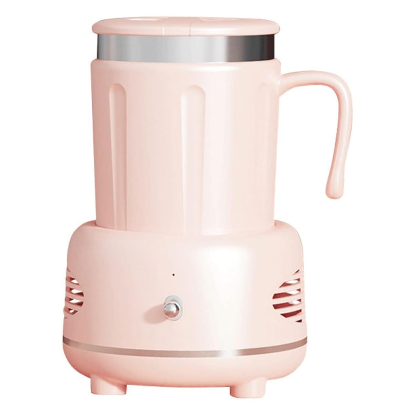 Elektrischer Kühlbecher,Kaffeeheizkühler,Getränkekühler,Tassenkühler,Schnellkühler,Home-Office-Kaltgetränkeautomat,tragbarer Mini-Getränkekühler,geeignet für Getränke,Cola,Bier,Wein Pink