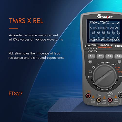 Image of 2 in 1 Handheld Oscilloscope Multimeter Digital Signal Generator 2 Channels 40Mhz Bandwidth 200 MSps 6000 Counts DIY and Lab Voltage Current Diode Triode Test