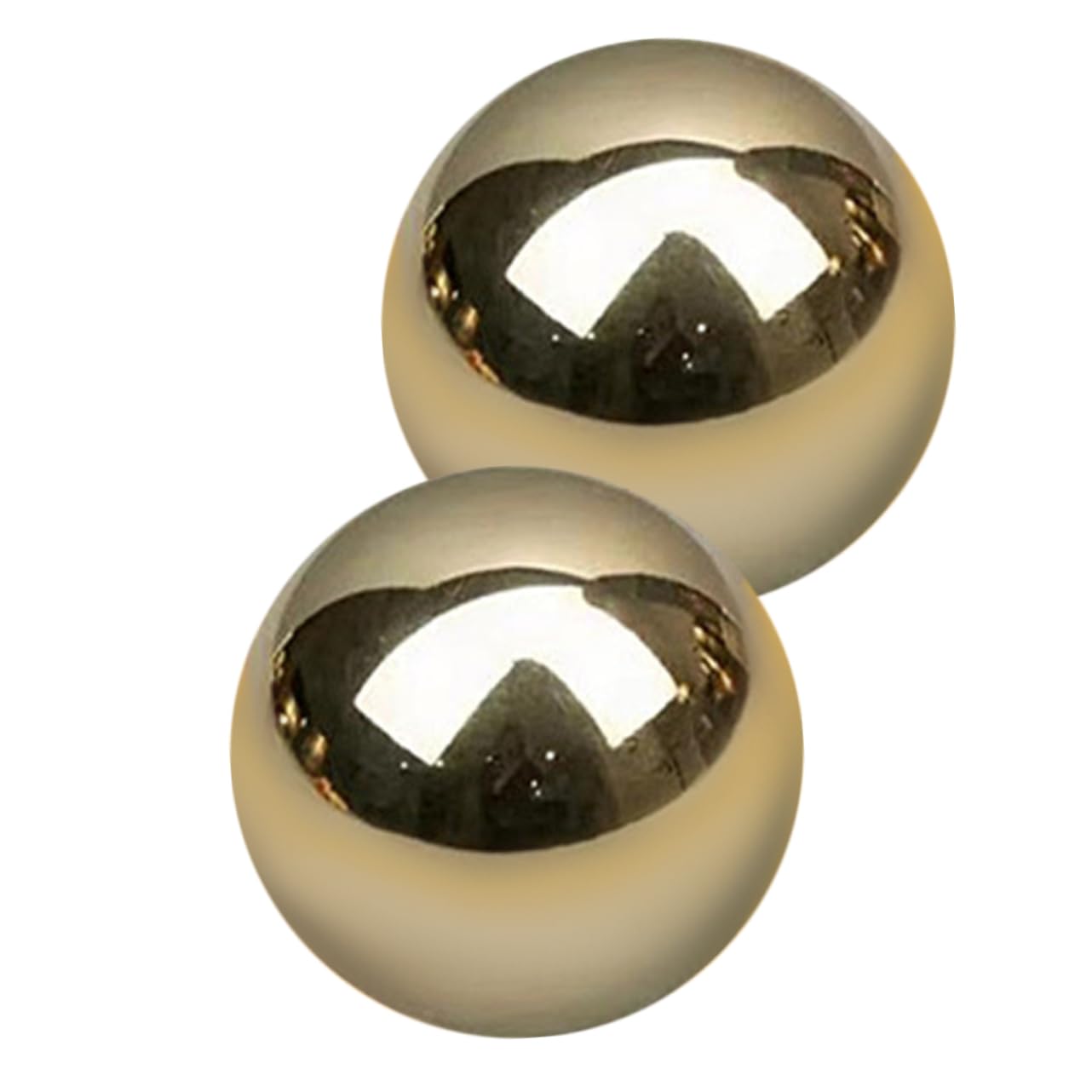 Beavorty 2 Bolas de Masaje de Latón Dorado Portátiles de Manos Pequeñas Bolas Lisas Equipo Adecuado para Balonmano y Ejercicios para Fitness y Relajación para