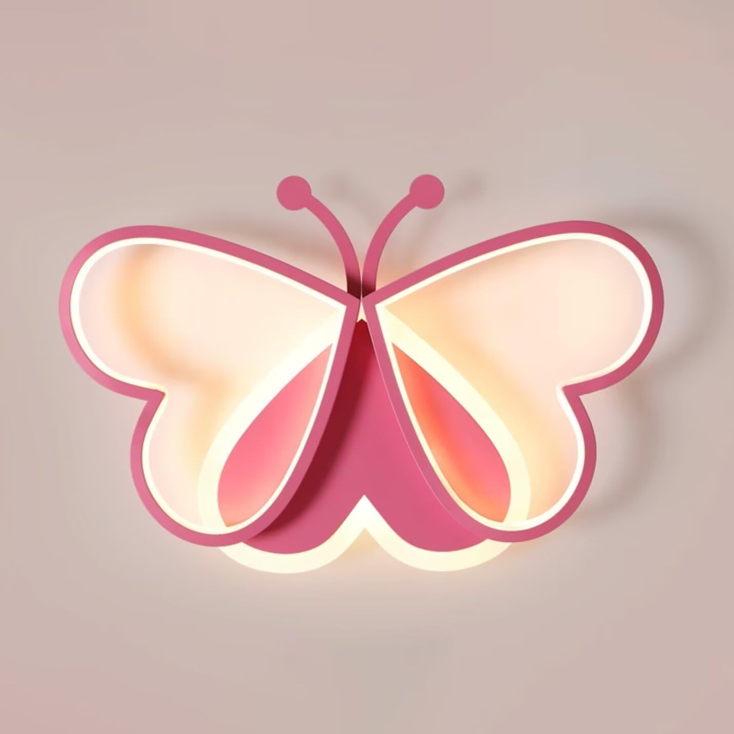 19.8'' Creative Butterfly Children's Room Ceiling Lamp Full Spectrum Eye Protection Lamp 3D Cartoon Chandelier for Bedrooms, Boys or Girls Rooms