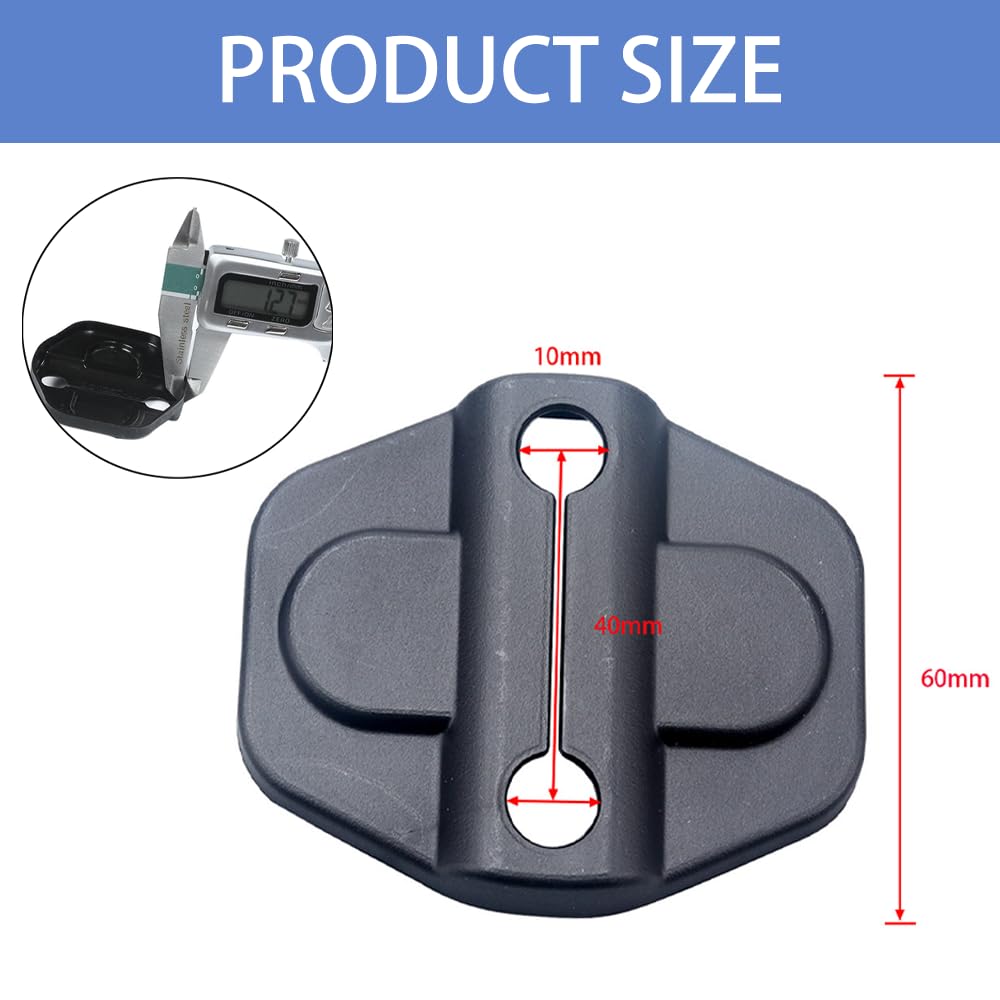 6-Pack Door Lock Cover Buckle Decor Trim for Jeep Wrangler JL JLU 4XE Unlimited Sahara Sports Rubicon Gladiator — view 5