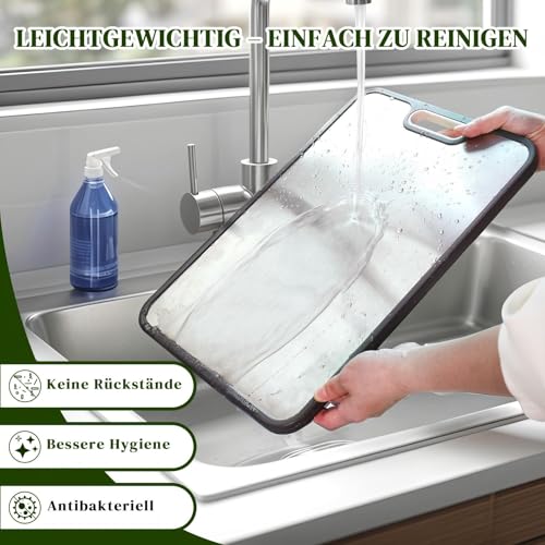 Planche à découper en titane 2 en 1 hygiénique résistante aux rayures avec rainure - 8