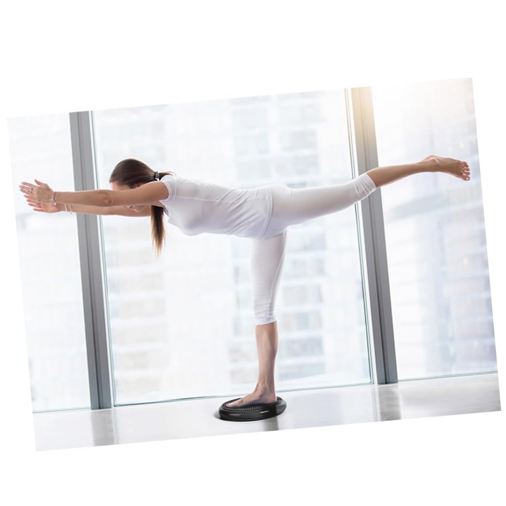 Cuscino Equilibrio Gonfiabile Disco Bilanciamento Nero in Pvc | Ragazzo Ragazza, con Pompa Manuale Inclusa, Formato Extra Spesso, Uso Yoga e Allenamento Colore Casuale