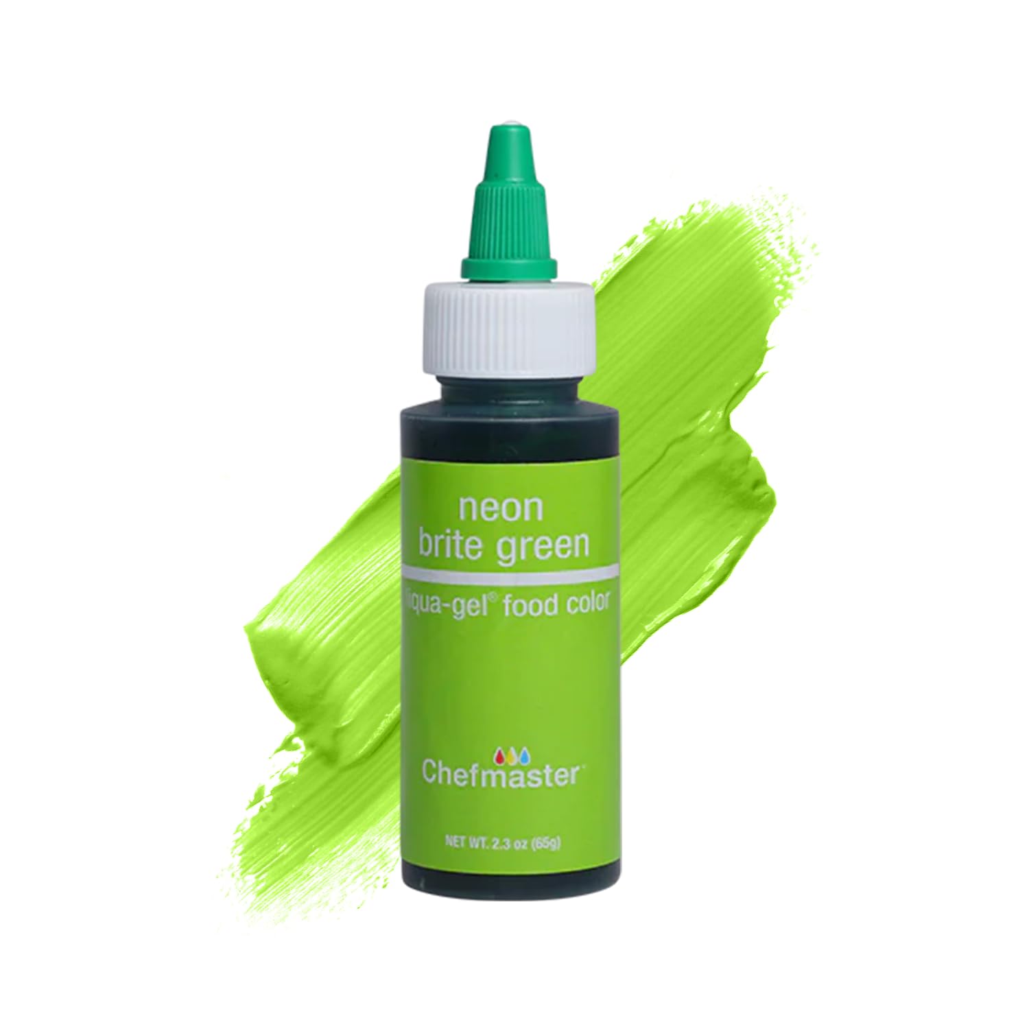 Chefmaster Neon Green Liqua-Gel® Food Coloring | Vibrant Color | Professional-Grade Dye for Icing, Frosting, Fondant | Baking & Decorating |