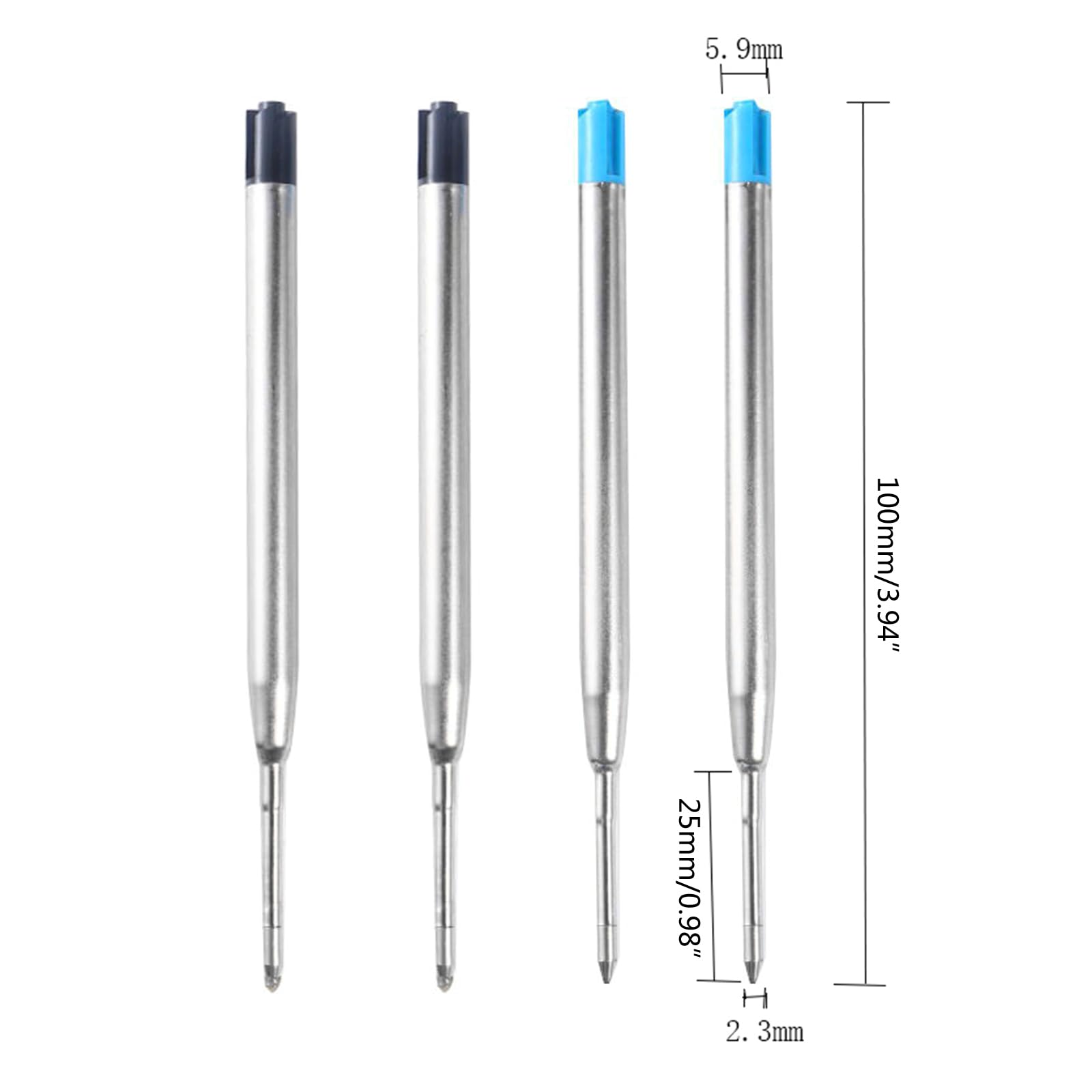 10Pcs Metal Ballpoint Pen Refills Replaceable Black Refills 1mm Point Pen Refills Ball Points Pen Refills Refillable - Image 8