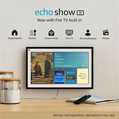 Echo Show 15 | Full HD 15.6" smart display with Alexa and Fire TV...