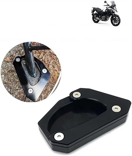 Miniatura 2 de Kickstand Extension Pad Motorcycle Kickstand Foot Side Stand Extension Pad Support Plate for Suzuki V-Strom 650 DL650 2004-2020 Blue