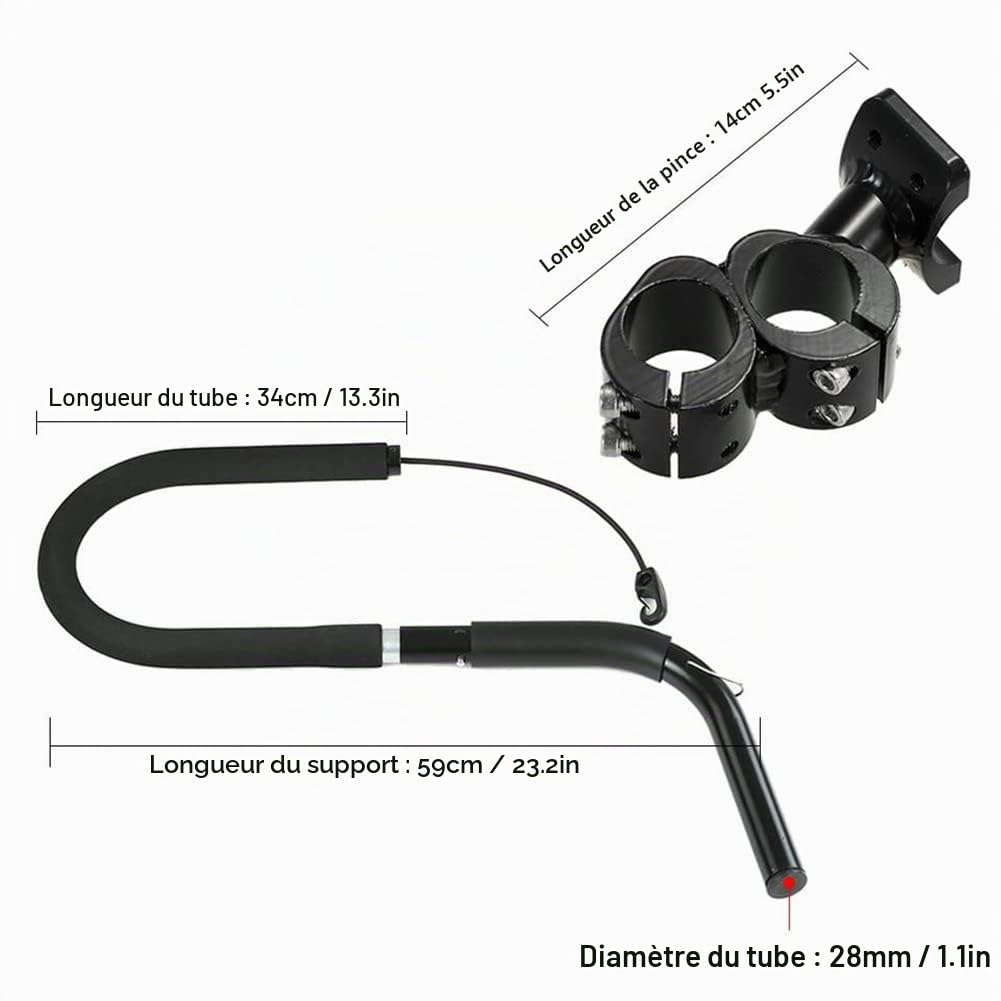 Support de Planche de Surf Réglable pour Vélo - Accessoire pour Longboards