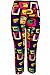 Ancia Womens Tartan Active Workout Capri Leggings Fitted Stretch Tights