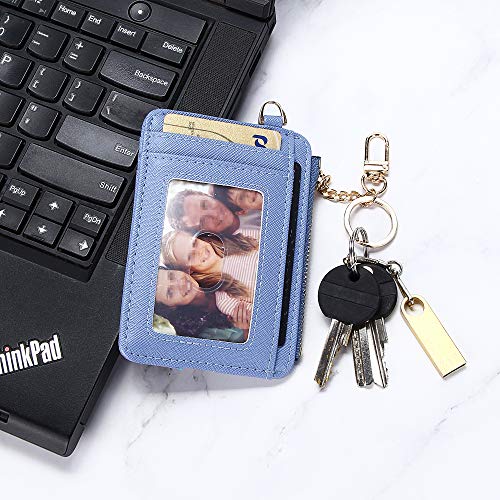 Kukoo Slim Minimalist Rfid Credit Card Holder Front Pocket Wallet For Women Coin Purse With Keychain Gift Box #TOP3