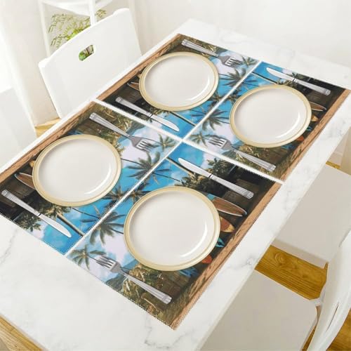 Set de table en toile de surf imprimé résistant 45x30 cm