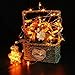 CYLAPEX 12 Pack Orange Fairy Lights String Battery Operated Fairy Lights Starry String Lights on 3.3ft/1m Silvery Copper Wire Lights for Hallowen Christmas Decoration Costume Wedding Party