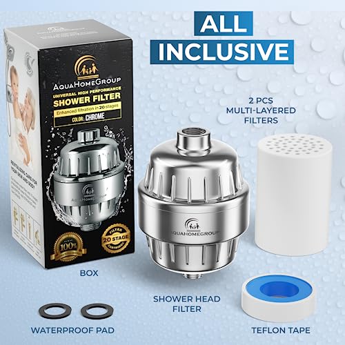 Aquahomegroup AHG15 20 Stage Shower Head Filter With Vitamin C E A For Hard Water thumb #4
