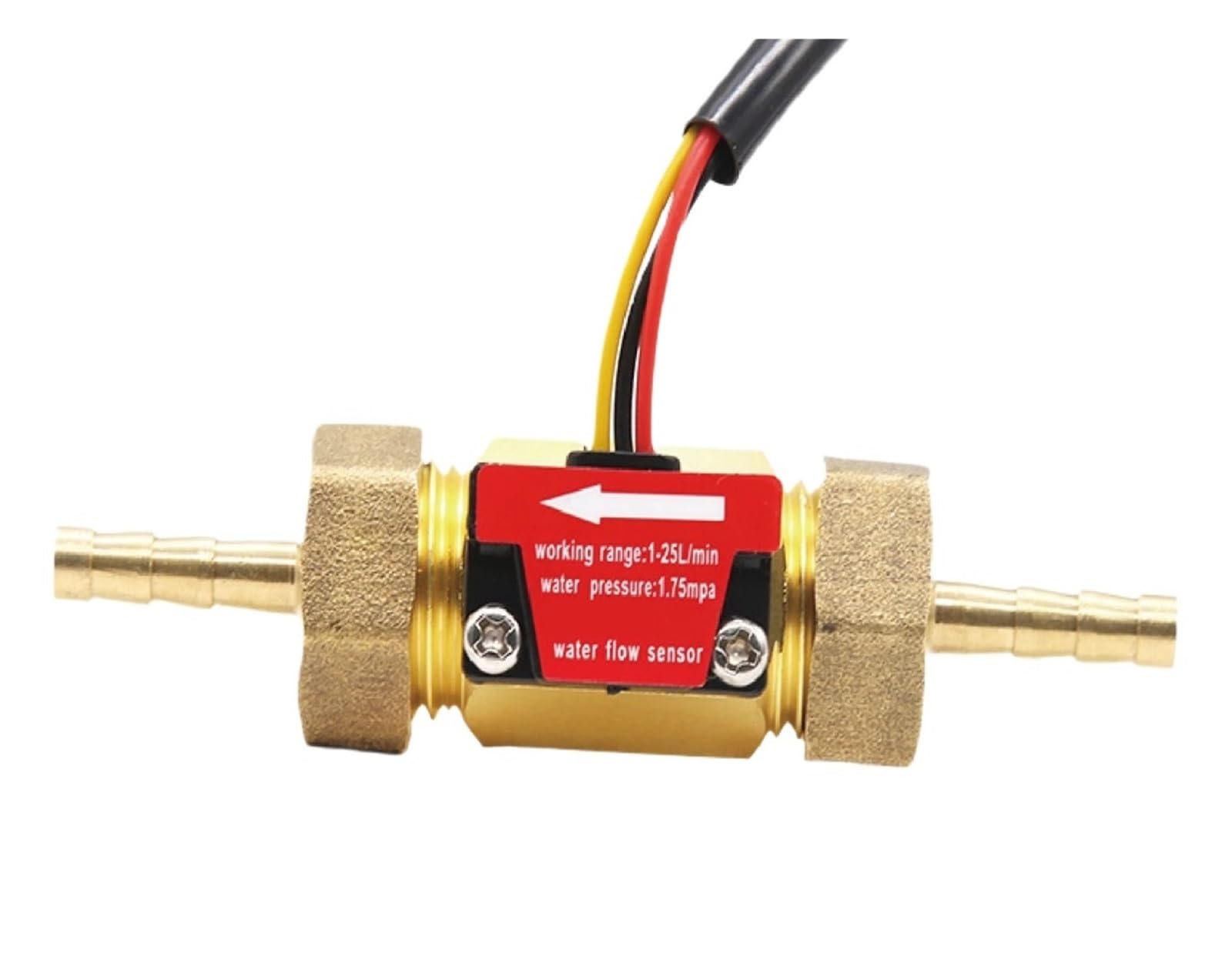 TBZOQAID Water Flow Sensor Hall Meter 1/2 Inch Brass(B1-14mm)