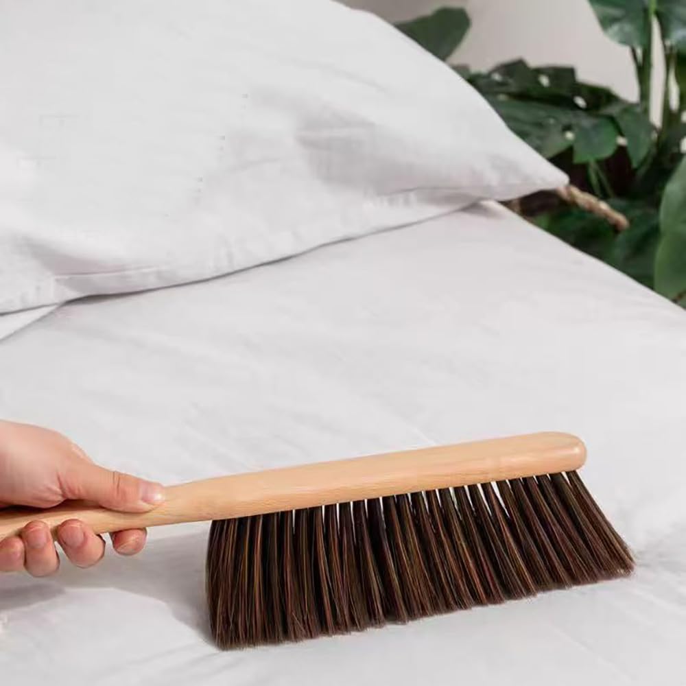 1 per la pulizia del bagno, con setole morbide, per la pulizia di auto/letto /divano, manico in legno