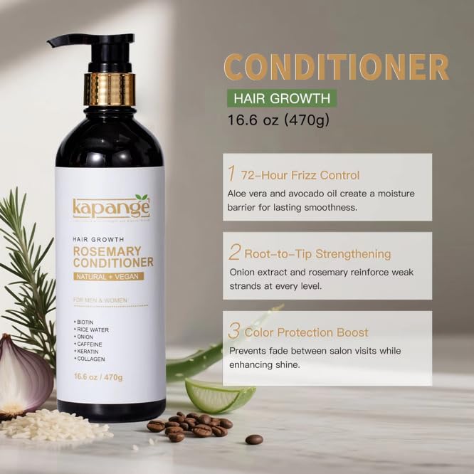 Rosemary Shampoo, conditioner, hair mask and oil set