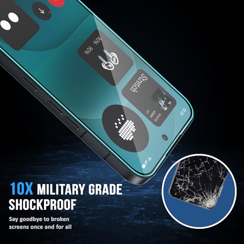Image of FIRST MART Tempered Glass Screen Protector for Nothing Phone 4A Pro - Full-Glue Screen Guard, 3D Edge to Edge, HD Clear, Bubble-Free, Case-Friendly, Black, Pack of 2