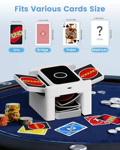 Kartenmischmaschine Elektrische,Automatischer Kartenmischer,Mischmaschine USB,Karten Mischgerät mit Akku 2000 mAh,Kartenroboter Kartenmischgerät,Automatic Card Shuffler Gilt für Alle UNO Spielkarten