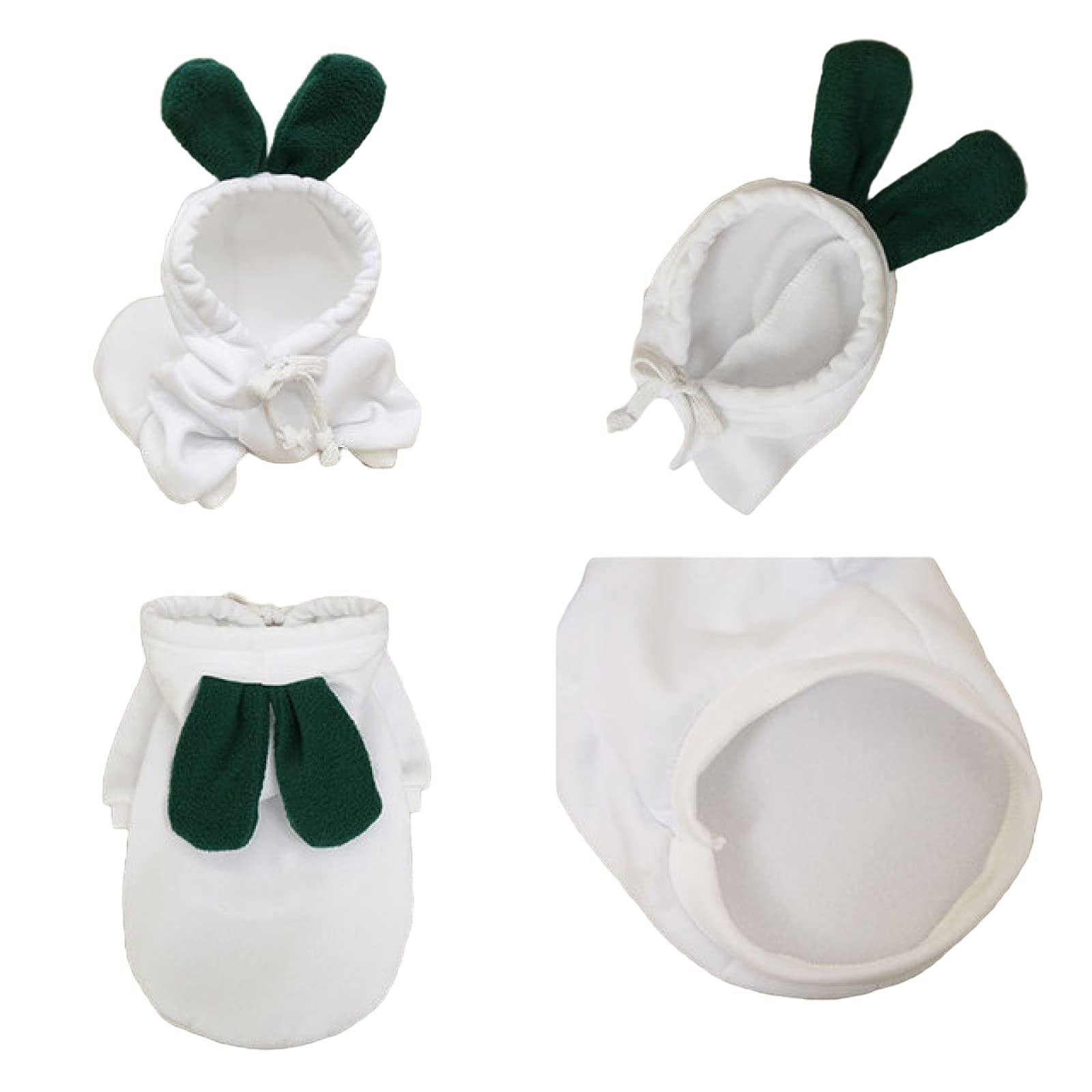 Warm Dog Winter Clothes Cute Fruit Dog Coat Hoodies Fleece Pet Dogs Costume Jacket for French Bulldog Chihuahua Ropa para Perro(White Carrot,XL) โ image 1