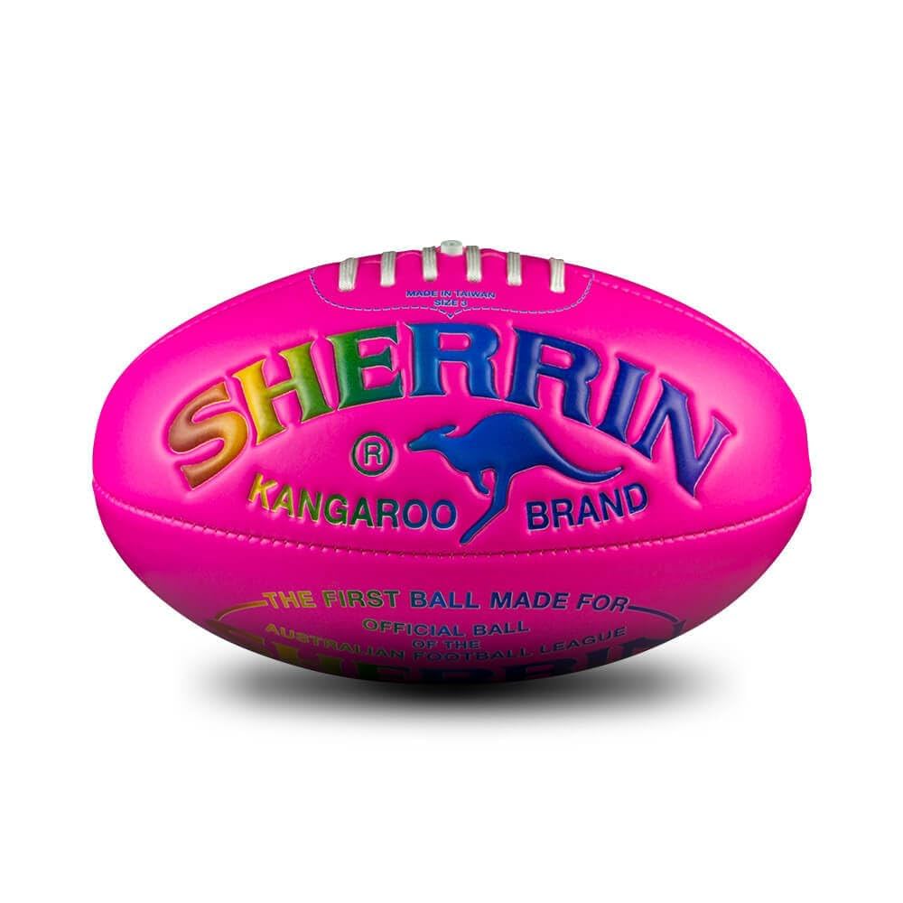 Sherrin AFL Footy Designer Super Soft Touch Rainbow Football