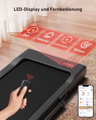Superun Walking Pad mit Steigung 10%, Laufband mit App Erlebnis vor Ort – Ansicht 9