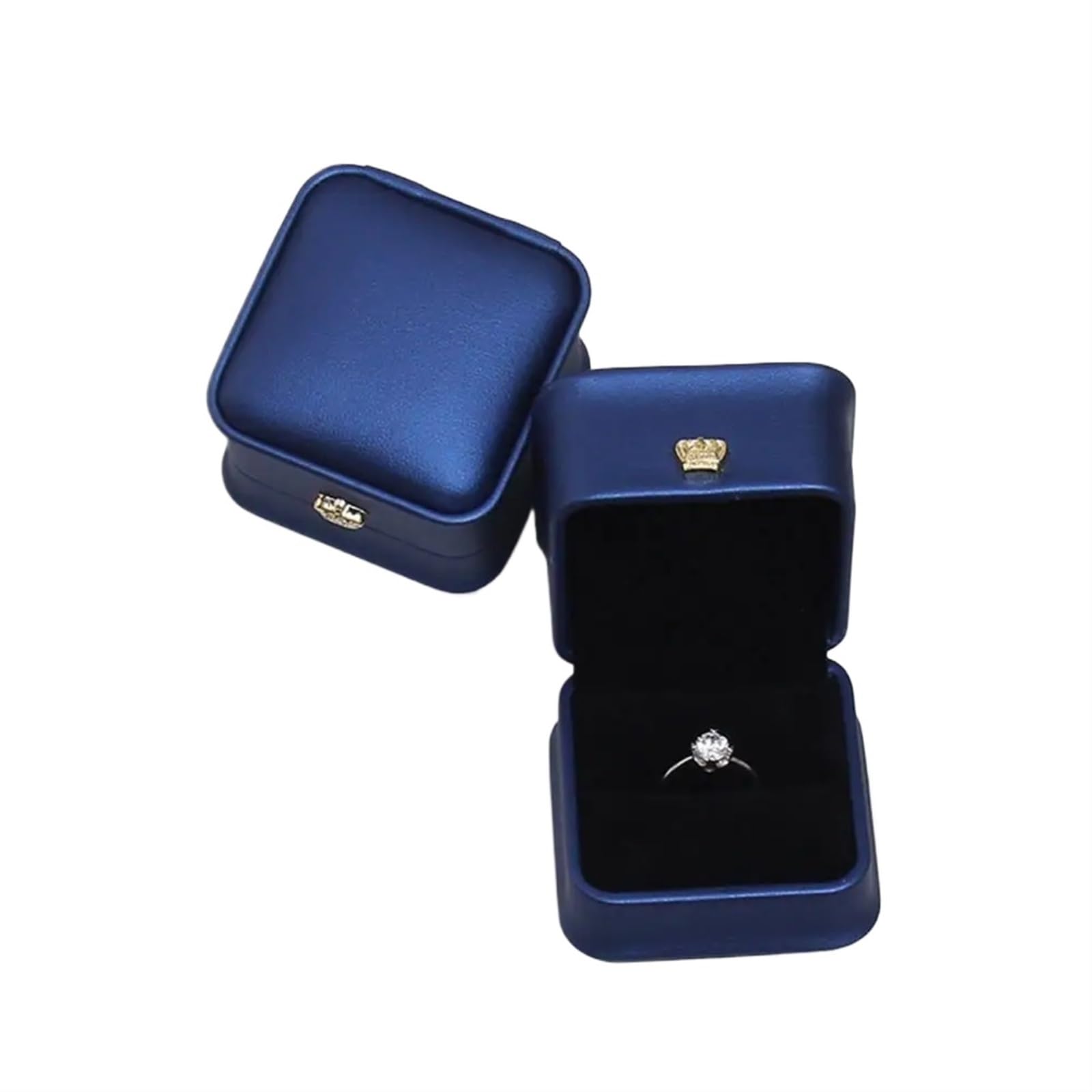LTYKNGH Ring Box Engagement Ring Boxearring Box Small Jewellery Organiser Cases(Blue-single ring)