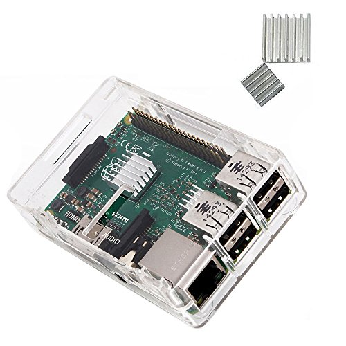 KuGi Raspberry Pi 3 Model B case PC Protective Case with 2x Heatsinks