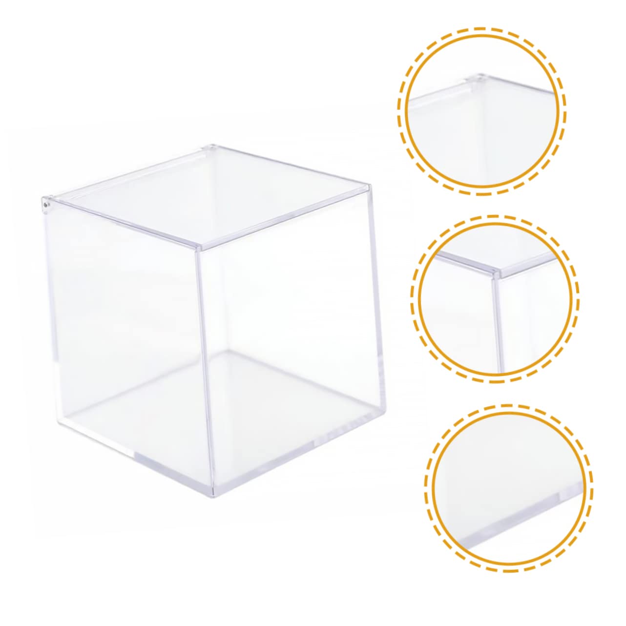 Caja de Acrílico Transparente para Cápsulas de Café Tapa | Formato Cuadrado de Sobremesa, Diseño Portátil y Estable, Apta para Joyas y Bolsitas de Té