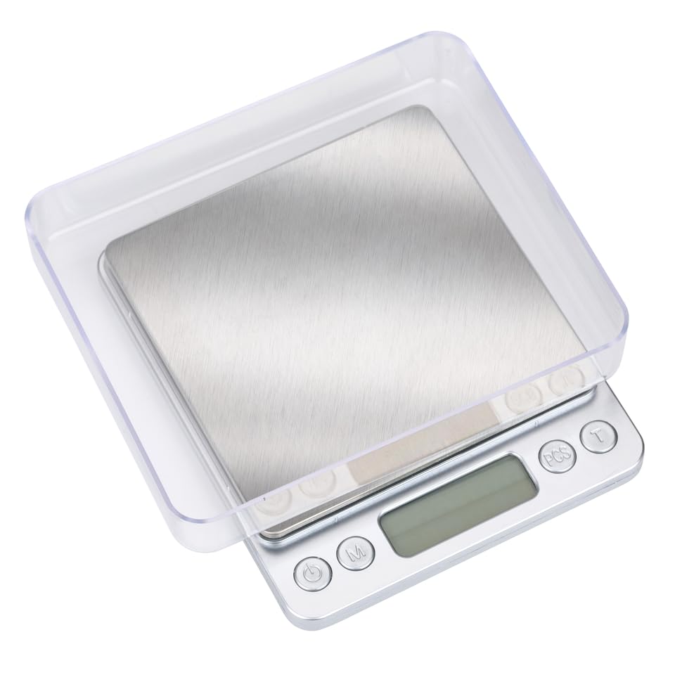 alpina Digital Precision Scale with two clear plastic weighing trays
