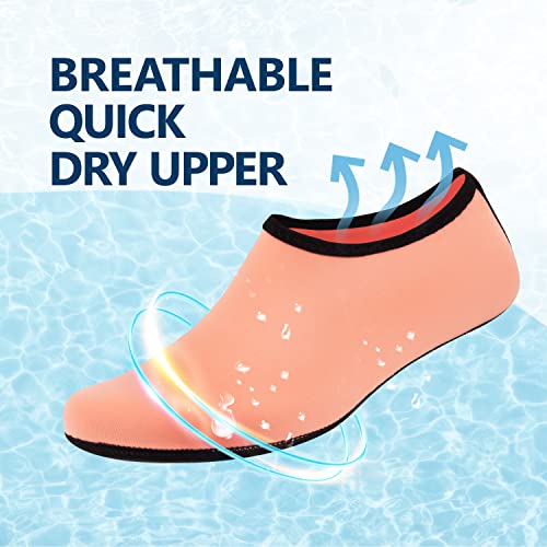 Image of JACKSHIBO Water Shoes for Women Men Quick-Dry Swim Shoes Beach Water Socks