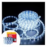 Dosyu Manguera de Luz Led para Exteriores Impermeable 20m 400 Leds 8 Modos de Iluminación (Blanco Frío)