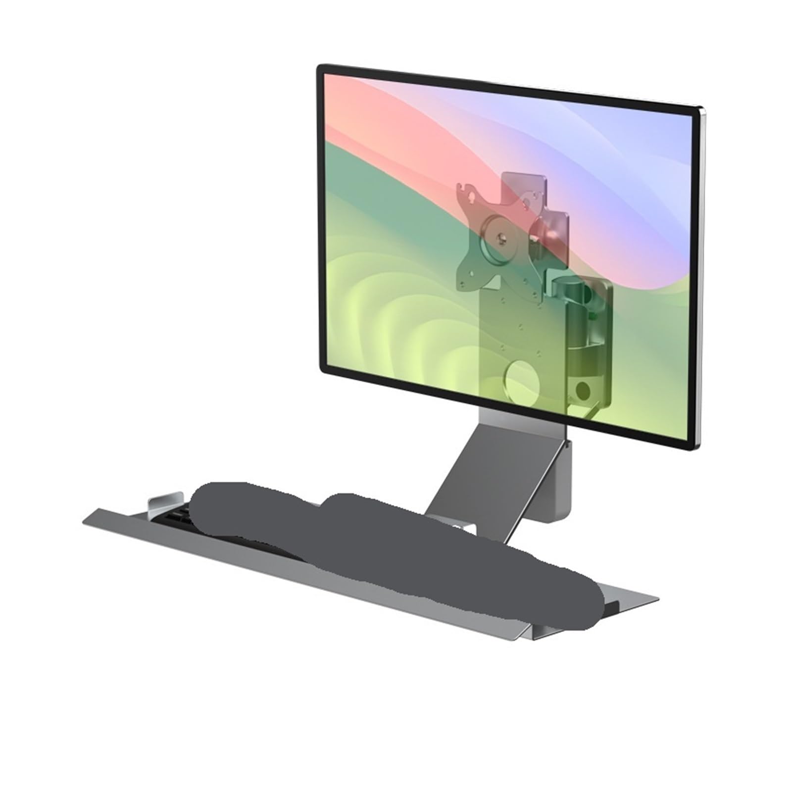 Ikpgbzxm Wks-1Silvertraysize210*600Mm Monitor Stand And Keyboard Tray(Wks-1Silvertraysize210*600Mm)