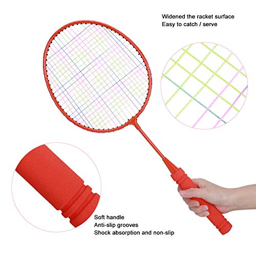 image for AMONIDA April Gifts Badminton Set Badminton, Soft Handle Pink Round Ra