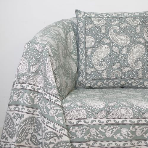 10XDIEZ Foulard Multiusos Handmade cashemir verde2 (Verde Cashmere - 170x260 cm)