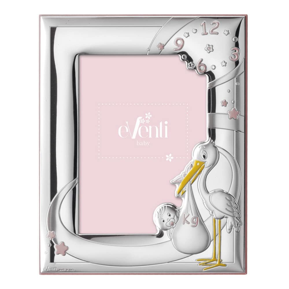 JOYERIA EL FARO | Marco de foto bautizo | Marco de plata bebe | Grabado personalizado | Presentación en estuche premium | Un regalo para toda la vida (13 x 18 CM)