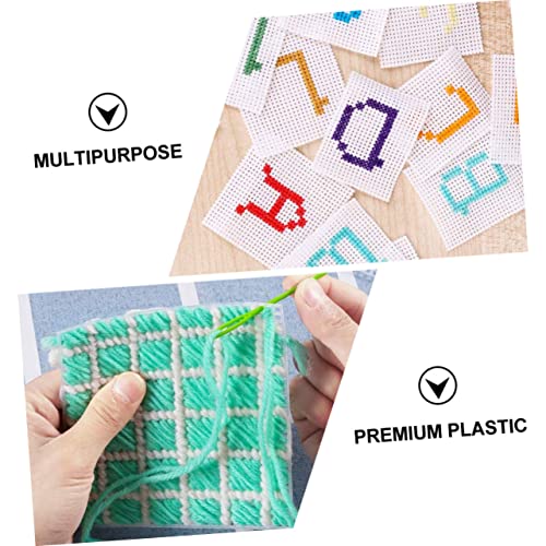 Lona plástica cruzada pieza bordado malla punto cruz bolsas plástico material bricolaje 5
