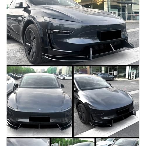 Cubierta de pala frontal tipo fibra de carbono para parachoques de Tesla Model Y Juniper 7