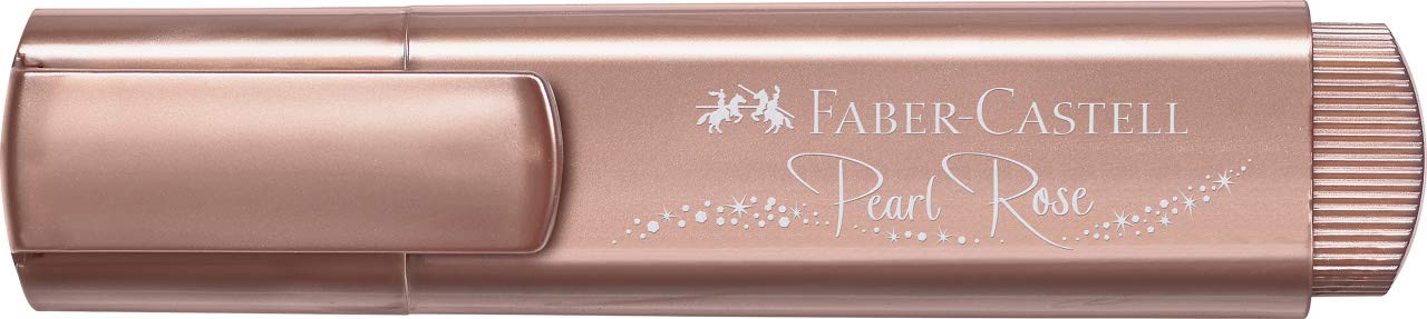 Faber-Castell Textliner 46 Metallic Pearl Rose Textmarker – Box mit 50 Stück