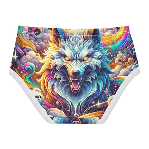 Colorful Playful Lion Galaxy Toddler Girls Underwear 2t Cotton Girl Panties Cute Pattern Undies Kids Briefs2