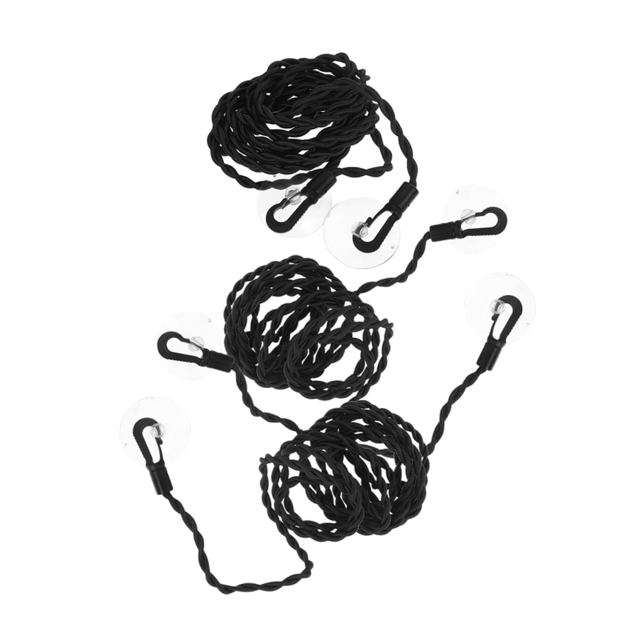 Unomor 3pcs Portable Elastic Clothesline Retractable Indoor Outdoor Drying Rope with Hooks Suction Cups for Travel Camping Hiking Lightweight Windproof Clothesline for Laundry Drying