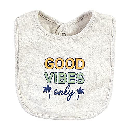 Image of Hudson Baby Unisex Baby Cotton Bibs, Gone Surfing, One Size