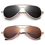 Classic Polarized Aviator Sunglasses for Women Men - UV 400 Protection 57MM