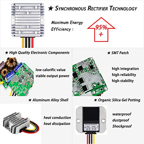 Image of DC 12V 24V to 5V 10A 50W Converter Step Down Regulator Power Adapter Module Transformer for Car Low Voltage Transformer