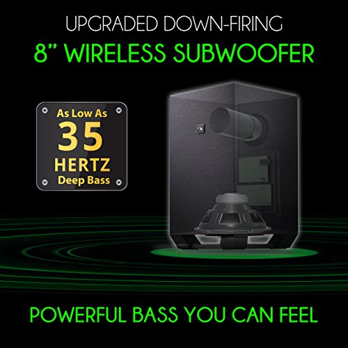 Nakamichi Shockwafe Pro 7.1.4 Channel 600W Dolby Atmos Soundbar with 8" Wireless Subwoofer, 2 Rear Surround Speakers. Experience True 360° Cinema Surround with This Plug and Play Home Theater System