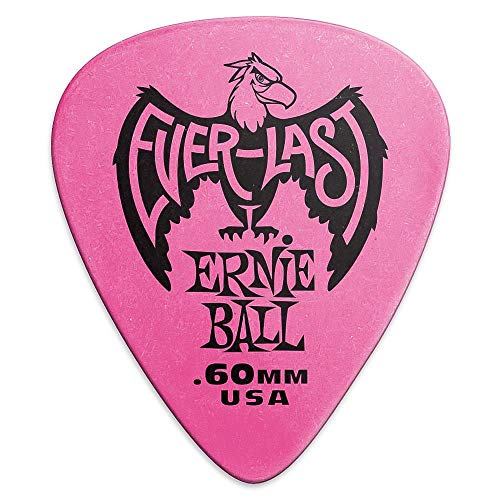 Ernie Ball Lot de 12 médiators Everlast, rose, 0,60 mm - Les Beatles, Paul McCartney, John Lennon, RIngo Starr, George Harrison Ernie Ball Lot de 12 médiators Everlast, rose, 0,60 mm – Image 4