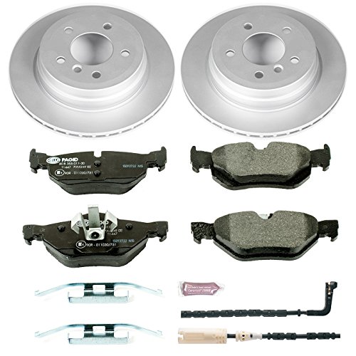 Image of Power Stop ESK3002 Rear Euro-Stop Brake Kit BMW and 1 Rear Sensor Wire For BMW 328i 2007-2010, BMW 328i xDrive 2009-2010, BMW 328xi 2007-2008 [Model Specific]